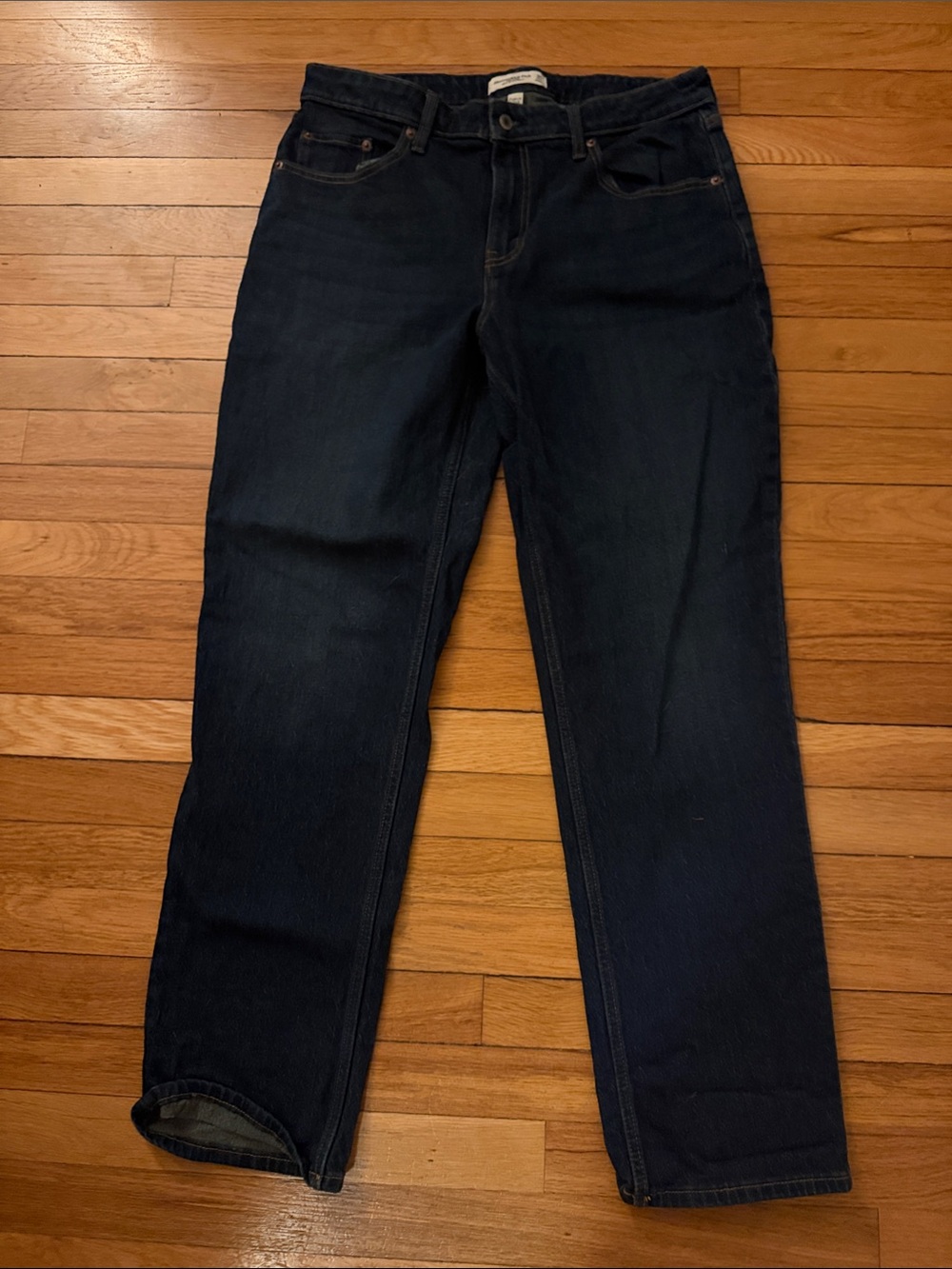 Abercrombie & Fitch Dark Blue Straight Leg Jeans